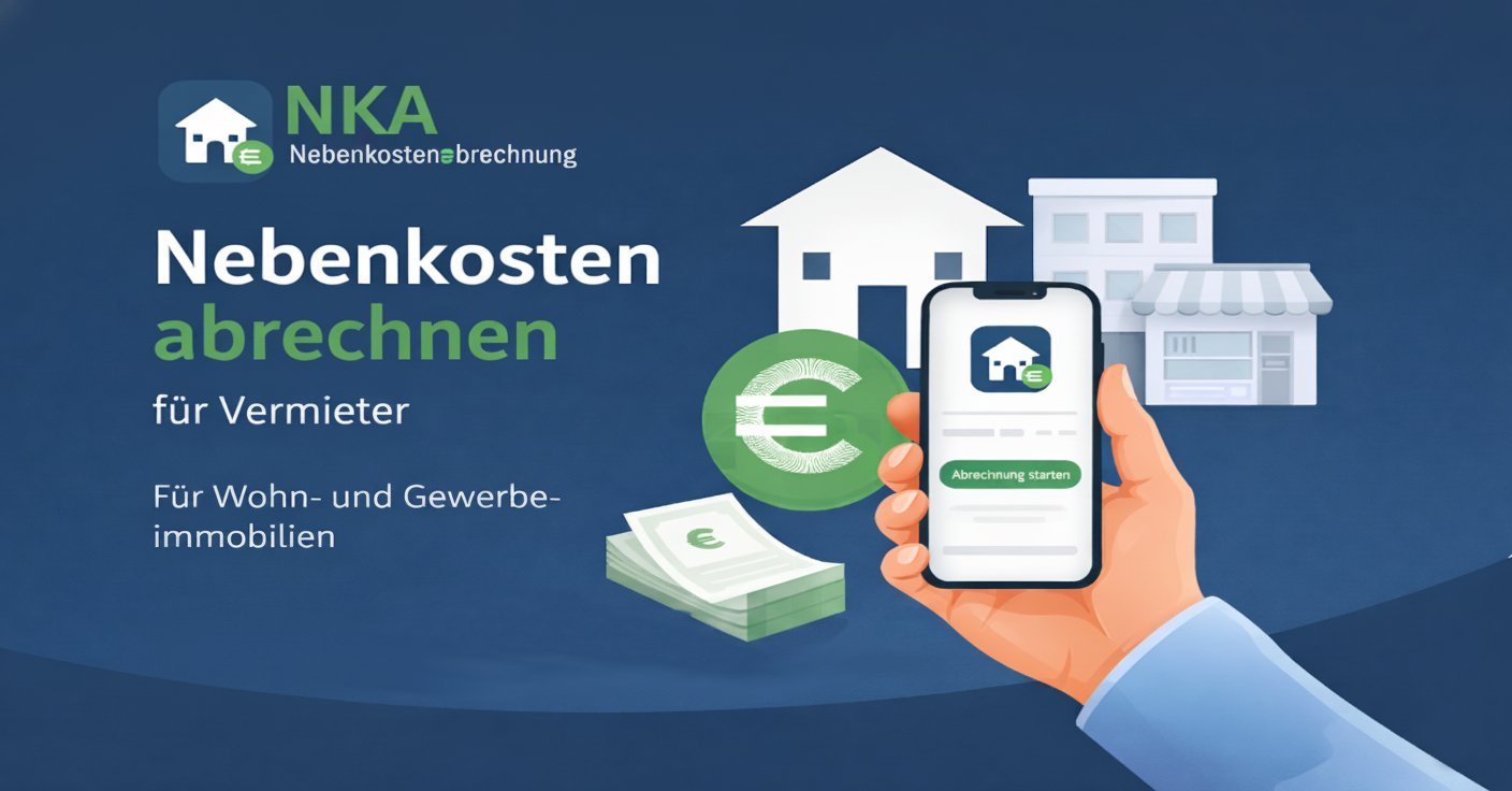 Mietabrechner: Nebenkosten abrechnen für Vermieter, für Wohn- und Gewerbeimmobilien